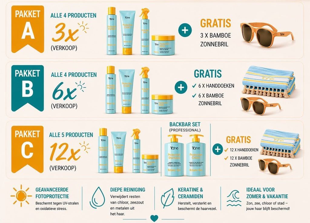 Profiteer van exclusieve salonacties met de complete TAHE Botanic Sun zomerlijn.